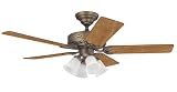 Hunter 22414 Studio Series Estate Brass Builder Ceiling Fan 52 Blade Span