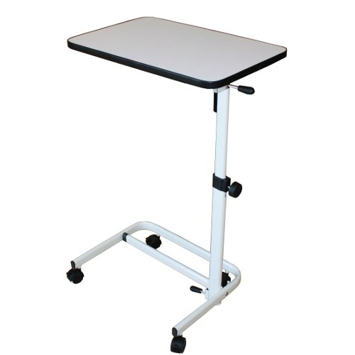 Pivot & Tilt Top Adjustable Overbed Bedside laptop eating Folding Multi Table