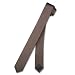 SILK Narrow NeckTie EXTRA Skinny BRONZE / TAUPE Thin Men's 1.5" Neck Tie