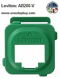 Leviton AB200-V QuickPort Adapter Bezel for Clipsal Opening - Green