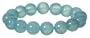 12mm Round Sea Blue Chalcedony Beaded Stretch Bracelet