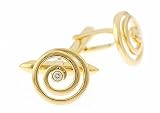 18ct yellow gold and diamond cufflinks