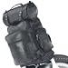 Diamond Plate 3pc Rock Design Genuine Buffalo Leather Motorcycle Tool/Barrel Bag Set