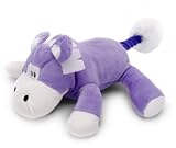 Dog Toy Plush - PURPLE COW W/ROPE TAIL