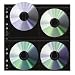 Print File Archival CD / DVD Storage Pages, 4 CD's Per Page, Pack Of 25