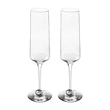 Orrefors Amor Vincit Omnia Champagne Flute Pair