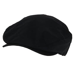New Cotton Linen Duck Bill Lined Ivy Cab Cap Hat Medium Large Black