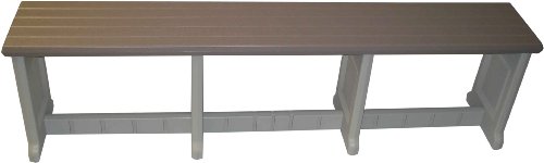 Leisure Accents Patio High Bench Taupe/Beige 74 Inches Long by 24 Inches High