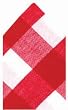Durable Hand Woven 100% Cotton Red Picnic Check Napkins 22x22 Inches Set of Six