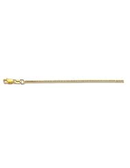 14k Solid Yellow Gold Gourmette Chain Necklace 1.5mm 16"