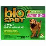 Bio Spot - SMALL for Dogs 16 to 30 lbs (6 month supply)