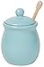 Now Designs Honey Pot with Wood Honey Dipper, Eggshell Blue