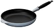 Le Creuset 26 cm Cast Iron Black Enamel Interior Frying Pan, Coastal Blue