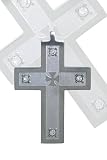Stainless Steel Cross with Cubic Zirconia