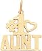 14K Gold Diamond Cut #1 Aunt Charm
