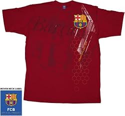 FCB Football Club Soccer Barcelona Maroon T-shirt Tee