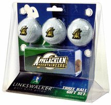 Appalachian State Mountaineers Ncaa 3 Golf Ball Gift Pack W/ Hat Clip