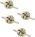  : Set of Four 14K Gold Love Knot Tuxedo Stud Set