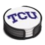 Absorbent Coaster Gift Set Texas Christian University - Coordinating Holder Included