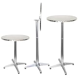 Produkt-Bild: Torrex Bistrotisch Stehtisch Bartisch klappbar 110 x 70 cm ALU