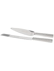 Hortense B. Hewitt Wedding Accessories Diamond Dust Cake Knife and Server Set by 