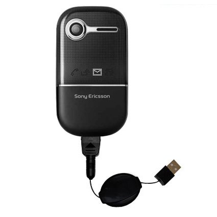 Retractable USB Cable for the Sony Ericsson z258c with Power Hot Sync and Charge capabilities - Gomadic Brand w/ TipExchange Technology