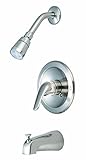Aviditi Olympia Series P-2000-BN Elite Single Metal Lever Handle Tub And Shower Set, Brushed Nickle 