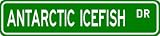 ANTARCTIC ICEFISH Street Sign ~ Fishing ~ Great Fish Sign for your Lodge, Gameroom, Basement, Garage, Barn