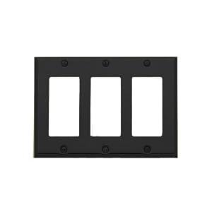 Baldwin 4740.112.CD Classic Square Beveled Edge Triple GFCI Switch Plate, Venetian Bronze by Baldwin