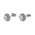 Sterling Silver Pave Style Earrings