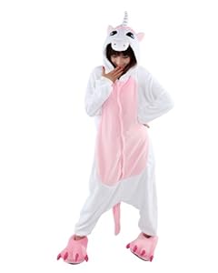 Keral Kigurumi Pajamas Adult Anime Cosplay Halloween Costume Outfit PinkUnicorn L