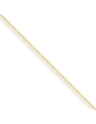 10k Yellow Gold 14in .6mm Diamond Cut Cable Chain. Metal Wt- 0.68g