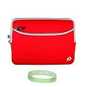 New Red Amazon Kindle DX Carrying Sleeve With Extra Pocket + Live*Laugh*Love Wrist Band!!! (Kindle DX Not Included)
