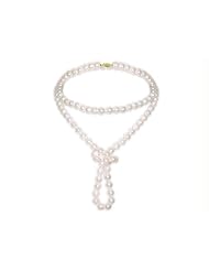 Sterling Silver Akoya White Pearl Strand Necklace (7.0-7.5mm) (30")