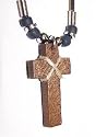 Surf Hemp Surfer Wooden Cross Necklace Jesus Christian!