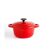 Martha Stewart Collection Red Enameled Cast Iron Round Pot, 2.75 Qt.