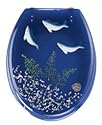 WC Sitz DIVING Meeresmotive in Polyesterharz chrome Metallscharniere Farbe transparent 6188100