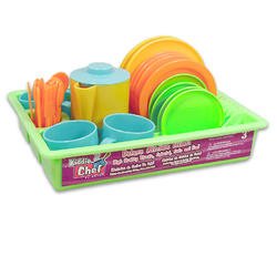 Kiddie Chef-31 Piece Kitchen Playset with Dish Drain