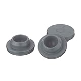 Wheaton W224100-421 Rubber Stopper, Complete Coat, Straight Plug, Gray Bromobutyl/39, 13mm ID x 20mm OD (Case of 1000)