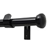 Levolor Fluted End Cap Rod Set, Black, 1-Inch Diameter, 36 to 66-Inch Width