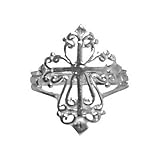 Sterling Silver Filigree Open Cross Ring