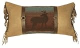 IMAGE OF Wooded River Deer Mountain Rectangular Neck Pillow
