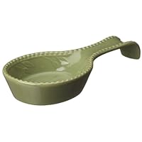 Signature Housewares Sorrento Collection Spoon Rest, Green Antiqued Finish