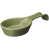 Signature Housewares Sorrento Collection Spoon Rest, Green Antiqued Finish