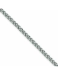 Genuine 14K White Gold Wheat Chain 18 Inches 100% Satisfaction Guaranteed.