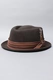 Brixton The Stout Fedora in Brown Felt,Hats for Men
