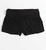 Nollie Womens Black Foldover Knit Shorts