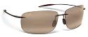MAUI JIM BREAKWALL 422 H422-26 ROOTBEER PLASTIC HCL BRONZE POLARIZED RIMLESS SUNGLASSES SHADES