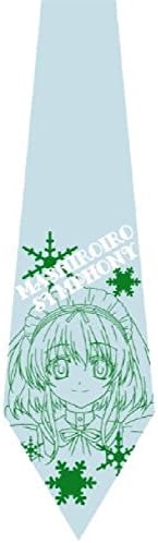 Love is pure white Character print necktie ange