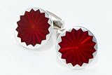 Sterling silver handmade cufflinks with enamel